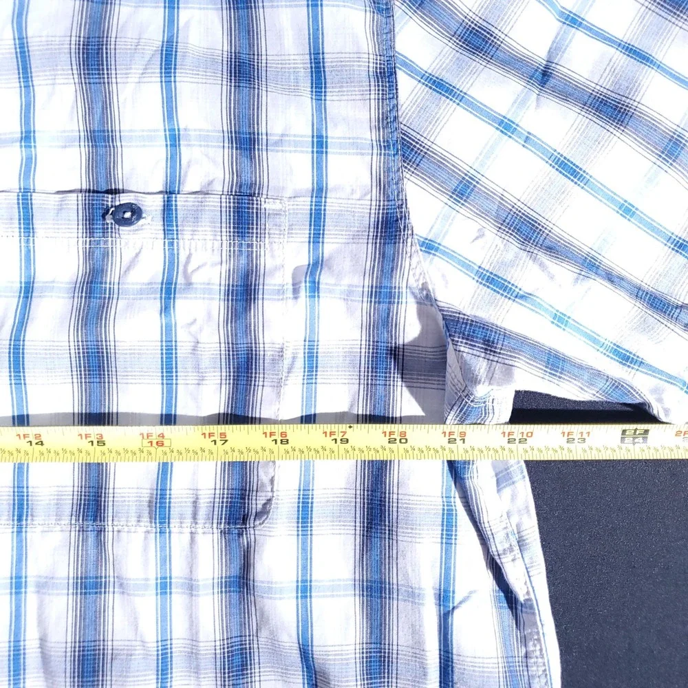 The North Face Button Up Shirt Mens‎ L Plaid Short Sleeve Casual Outdoor Hiking
